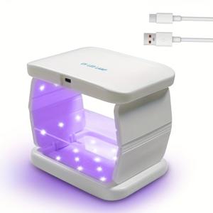 TEMU 레진 경화 램프, 48W LED 듀얼 소스 LED, 대형 레진 경화 램프, 빠르고 휴대용, 네일 아트, 주얼리 제작, DIY 공예, 몰드 제작에 적합, 화이트