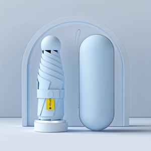 TEMU 캡슐이 있는 컴팩트한 초경량 접이식 우산, 6개 리브 내구성 디자인, 수동 오픈, 플라스틱 손잡이 및 리브, 패션 스타일, 야외에 이상적인 데이, 세인트 패트릭 데이, 어머니의 날, 할로윈, 크리스마스 선물