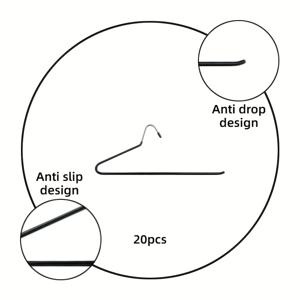 TEMU 20개 메탈 안티 슬립 핑크 랙, 단일 측면 오픈 디자인, 견고한 브러시드 핏, 바지 보관 및 건조, 집 및 옷장 정리, 옷장 정리 | 세련된 메탈 핏 | 견고한 행거, 옷 행거|빨래건조대|행거|바지걸이