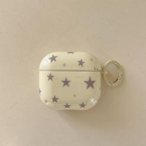 TEMU 스타 헤드폰 케이스, 베이지 이어버드 커버 - AirPods 1/2/3/Pro 호환