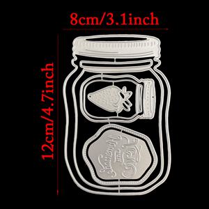 TEMU 1pc 실버 그레이 메탈 커팅 다이 DIY 스크랩북, 생일 테마 쉐이크 카드 딸기 우유병 디자인, 종이 공예 앨범 카드 만들기