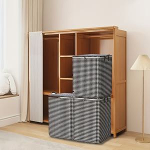 TEMU 3pcs 1 세트 추가 대형 47.55 갤런 체크무늬 두꺼운 보관 상자, 가정용 대용량 의류 담요 보관 바구니, 방진 및 가방 보관 상자, 모바일 여행 보관 바구니, 이상적인 보관 바구니, 수트케이스, 트렁크
