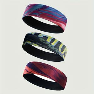 TEMU 3개/6개 세트 멋진 스포츠 헤어밴드, 우아하고 스타일리시한 피트니스용 소프트 탄성 머리띠, 땀 차단 기능, 남녀공용|머리띠