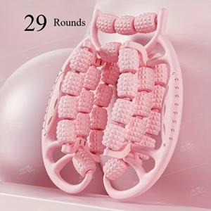 TEMU 핑크색 29볼 다리 마사지기, 연소 및 셀룰라이트 감소용 - 내구성 있는 ABS 인체공학적 디자인, 운동 후 회복, 순환 및 근육 이완, 탄력 및 쉐이핑, 홈짐 피트니스 장비, 체육관 액세서리