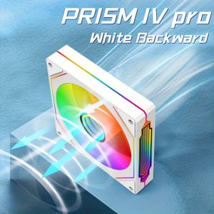 TEMU Frost Wind PRISM IV PRO 120mm 케이스 팬, 5V 3핀 ARGB, 12V 4핀 PWM, 무한 미러, 1650 RPM/분, 65 Cu Ft/분, 조용한 PC 히트싱크, 메인보드 동기화, 속도 제어, 데스크톱 냉각/팬/컴퓨터 케이스용