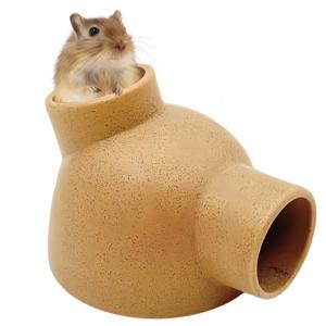 TEMU 작은 애완 동물 여름 세라믹 거주지 - 햄스터, 토끼, 파충류, 뱀, 도마뱀, 귀여운 반구형 디자인의 견고한 세라믹