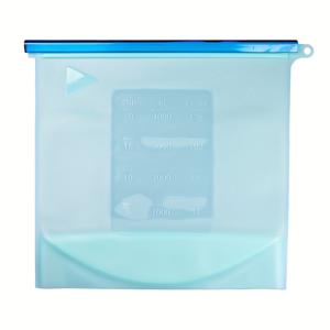 TEMU 1개 3000ml & 4000ml 식품용 실리콘 보관백 밀폐 및 측정 표시 포함 - 과일, 채소, 식사 준비, 조각 제어를 위한 대용량 주방 정리함 | 반투명 디자인 | 튼튼한 손잡이 기능, 음식 저장