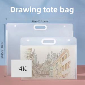 TEMU 1 화이트 휴대용 보관 바인더 아트워크 컬렉션 앨범 음악 연습 노트북 폴더, 8K/4K 오피스 스터디 파일 정리 가능|포카바인더