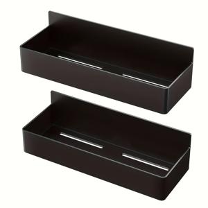 TEMU LDQ 2pcs 대형 자석 스파이스 랙 및 냉장고, 전자레인지 및 세탁기용 저장 바구니 - 다기능 주방 정리함, 드릴 및 접착제가 필요 없는 측면 스파이스 랙 자석 홀더, 분리 가능한 선반