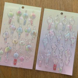 TEMU 일본 바람 주름 레진 스티커 두 가지 스타일, DIY 재료로 일기, 폰 케이스, 콜라주 스티커 장식.