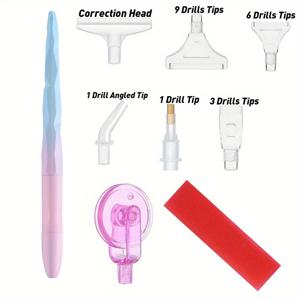 TEMU 9개 5D 페인팅 키트, 다양한 색상의 매트 도금 펜, 접착 클레이, 드릴 팁 & 롤러 헤드 포함 - 필수 DIY 자수 & 크로스 스티치 액세서리 세트, 새로운 페인팅 키트