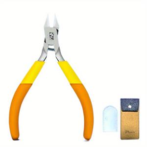 TEMU 1pc 전문 스테인레스 스틸 정밀 절단 가위 - 퍼즐 모델 조립, 모델 제작 및 DIY 프로젝트용으로 사용되는 중량 산업용 손 도구 - 편안한 오렌지 손잡이, 내구성 있는 금속 구조, 절단용 가위, 모델 제작 도구, 기능성 디자인, 튼튼한 구조