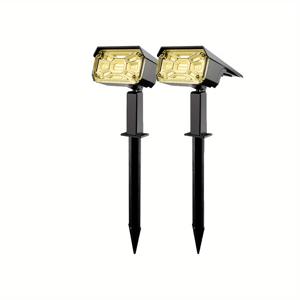 TEMU 38개의 LED 가든 랜드스케이프 라이트가 장착된 야외 태양열 , 태양열 전원 및 시원/따뜻한 백색 3가지 조명 모드를 특징으로, 정원, 마당, 집, 나무, 국기대, 파티오, 잔디, 그리고 보도에 자동으로 켜짐/끄짐.