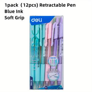 TEMU 1 팩 마카롱 컬러 볼펜 0.7mm 사무실 쓰기 볼펜 파란색 잉크 부드러운 쓰기 도구