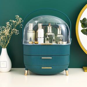 TEMU 1pc 화장품 보관 상자, 휴대용 대용량 립스틱 마스크 스킨 케어 제품 가정용 데스크탑 마무리 랙, 방진 메이크업 주최자