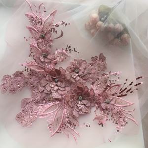 TEMU 1pc 우아한 화이트 레이스 자수 꽃 애플리케이션 패치, DIY 공예, 웨딩 드레스, 의류 액세서리용 메쉬 틀 부직포 장식