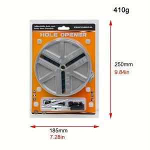 TEMU 조절 가능한 구멍 사위 세트 - 45mm-130mm, 플라스틱, 건축용 벽돌 및 금속에 적합 - 센터 드릴 및 설치 렌치 포함