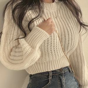 TEMU 크루넥 니트 크롭 스웨터, 가을과 겨울을 위한 캐주얼 롱슬리브 스웨터, 여성 의류