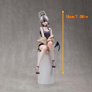 TEMU 만화 인형 수집품 - 성인 테마 PVC 조각상, 일본식 앉아 있는 캐릭터 피규어, 내구성 있는 조각 장식, 수집가와 장식에 이상적 - 적용 가능 연령 그룹 18+