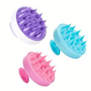 TEMU 3pcs 필수 휴식 세트, 향기가 없는 실리콘 두피 마사지기 및 샴푸 브러시 - 수동, 배터리가 필요하지 않습니다. 샤워 또는 욕조 사용에 이상적, 목욕 액세서리