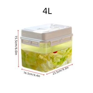 TEMU 홈 키친용 대용량 발효통 169oz/135oz, 푸시 타입 발효통, 실용적이고 세척이 쉬운 주방 식품 보관 용기