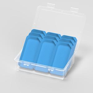 TEMU 대형 외부 박스 포함 9피스 페인팅 트레이 - 플라스틱 정리 보관 용기, 페인팅 스토리지 세트, 비즈 및 주얼리 만들기 도구, 블루