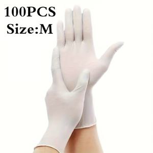 TEMU 화이트 일회용 니트릴 장갑, S/M/L/XL 방수 및 내구성 있는 화이트 니트릴 장갑, 타투, 네일 아트, 페인팅, 가정 청소, 설거지, 청소 용품용, 무분말, 비의료용 장갑|네일재료