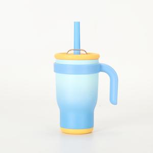 TEMU 14oz 스테인리스 스틸 핸들 & 스트로우 텀블러 - 누수 방지, BPA 프리, 매트 마감 & 생동감 있는 디자인 - 휴대용 플립탑 뚜껑, 스포츠, 야외, 사무실, 가정용 - 크리스마스, 발렌타인데이, 생일 선물 추천, 유출 방지 용기, 재미있는 디자인, 실내외 사용 가능, 내구성 강한 음료 용기, 밀폐형, 모던 드링크웨어, 야외 활동가에게 이상적