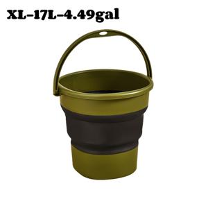 TEMU 1.32gal/2.38gal/4.49gal 다기능 접이식 보관통 - 내구성 있는 플라스틱, 손잡이가 있는 원형 디자인, 욕실, 캠핑, 트렁크, 가정 보관, 야외 낚시, 차 세척, 해변통, 완벽한 생일 선물, 캠핑 필수품| 인간공학적 손잡이| 안전한 뚜껑 잠금, 보관통, 세탁용품