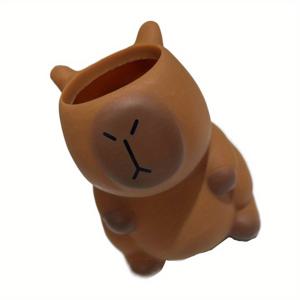 TEMU 오너먼트 카피바라 펜 홀더 창의적인 탁상용 수납함 재미있는 카피바라 문구 정리함 만화 캐릭터 다기능 카피바라 연필 보관 상자 홈 오피스 용품