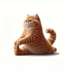 TEMU 2D 플랫, 1개 귀여운 진저 탭비 고양이 요가 장식 - 스크래치 방지 방수 매트 비닐 스티커, 자동차, 노트북, 냉장고, 오토바이용 강력 접착 자체 접착제 - 애완동물 애호가를 위한 완벽한 선택!, 고양이 스티커, 랩탑 데칼, 요가캣 테마, 내구성 있는 데칼, 2D 플랫