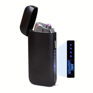 TEMU 남성 선물 추천: 플라즈마 점화 기술이 적용된 듀얼 아크 방풍 USB 라이터, 캠핑·등산·여행용 휴대용 충전식 불꽃 없는 화기