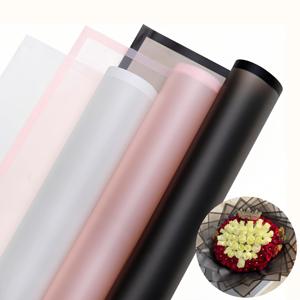 TEMU 60장 (화이트 20장 + 핑크 20장 + 블랙 20장) 새로운 선물 포장지 꽃 포장용 종이 컬러 엣지 매트 페이퍼 방수 반투명 셀로판 꽃 포장 재료