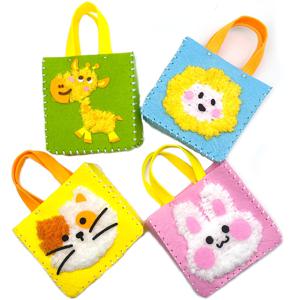 TEMU 핸드메이드 재봉 재미, 4pcs 재봉 가방, DIY 자수, 초보자를 위한 간단한 재봉 키트, DIY 아트 세트 재봉 토끼, 새끼 토끼, 사자 핸드백 바구니 1세트, 교육 및 오락에 적합한 관심 및 취미 키우기 선물
