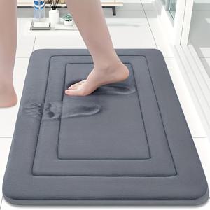 TEMU 1pc 빈티지 코랄 양털 목욕 매트, 흡수성 미끄럼 방지 주방 러그, 긴 스트립 바닥 매트, 거실, 침실, 욕실, 싱크대, 세탁실, 사무실용 편안한 서있는 패드 - 650gsm 소재, 기계 세탁 가능, 욕실 러그|싱크대|씽크대