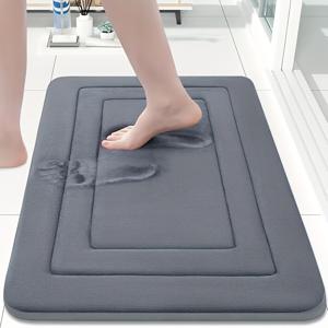 TEMU 부드럽고 편안한 메모리 폼 욕실 매트, 미끄럼 방지 및 흡수성 욕실 러그, 기계 세탁 가능, 폴리에스터 및 PVC 블렌드 소재, (8가지 색상, 10가지 다른 장소) 생동감 있는 색상, 400g/m², 1.2cm 두께, 직사각형 모양, 직물, 쉽게 청소 가능, 욕실 카펫
