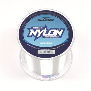 TEMU 1개 Sharkforce 나일론 모노필라멘트 낚시줄, 7-40LB 투명 인비지블 리더, 강력한 파워 쇼크 어보버, 500m/546YDS 민물 및 바닷물용