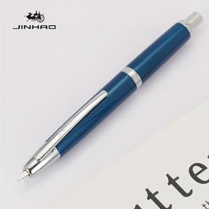 TEMU 1개 진하오 10 우아한 진주색 블루 리트랙터블 만년필, 미세한 펜촉 & 컨버터 (F/EF), 서예 및 일상 쓰기용 인체공학적 메탈 디자인, 편리한 필기 도구 | 우아한 디자인 | 세련된 외관