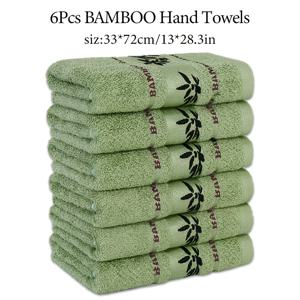 TEMU 6pcs 대나무 섬유 손수건 세트, 33*72cm/13*28.3in, 420GSM, 색상, 초고흡수성, 부드럽고 편안함, 현대 스타일, 길쭉한 모양, 100% 대나무 섬유, 짠, 좋은 물 흡수력, 욕실, 샤워, 피트니스, 호텔, 사우나, 세면용품용