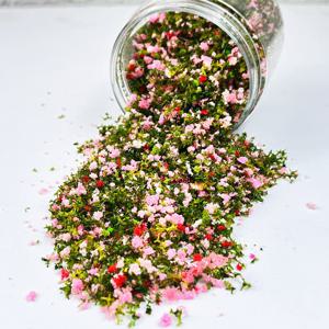 TEMU 185ml 핑크 & 그린 꽃무늬 저렴한 랜드스케이프 잔디 꽃粉 - DIY 테라리움 & 모델 장면 레이아웃 재료, 20x30cm, 미니어처 정원 및 경관 디스플레이에 이상적, 미니어처 꽃, 공예 용품, 테라리움 장식, 자연감각 디자인, 장식 요소, 세부 공예
