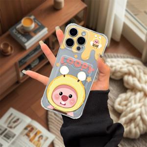 TEMU 투명 카드 홀더 폰 케이스 아이폰 6 6S 7 8 X XR XS XS Max 11 12 13 14 15 16용, 작고 섬세하며 눈에 띄는 가벼운 휴대성, 사진 보관 및 카드 삽입 가능, 낙하 방지 및 내마모성 키홀 위치 정확한, 명절 선물
