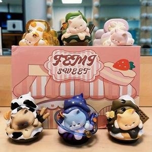 TEMU 랜덤한 단색 아름다운 맛있는 디저트 오후 티 캣 시리즈 완벽한 휴식 트렌디한 장난감 미스터리한 충격적인 인형 장식품 청소년 및 성인용