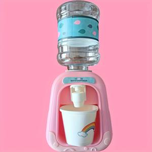 TEMU 1개 미니 워터 디스펜서 스타일 플라스틱 병 - 토너 & 메이크업 리무버용, 원터치 펌프 장식 욕실 정리함, 컴팩트 원형 디자인, 손세척 전용, 무향, 화장품 루틴, 현대적 디스펜서, 위생적인 보관, 재충전 가능 용기, 여행 필수품