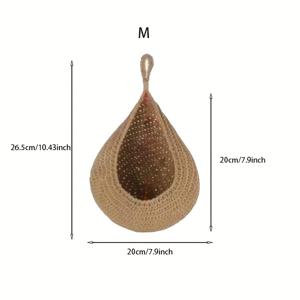 TEMU 1개 스타일 짠 걸이 바구니, 물방울 모양, 야채와 과일 보관에 적합, 주방 수납용