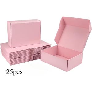 TEMU 25개 패키지 핑크 종이 선물 상자 - 생일, 결혼식, 크리스마스, 어머니의 날, 데이를 위한 대형 다목적 배송 상자 - 선물, 장난감, 촛불, 향수, 메이크업, 병에 적합
