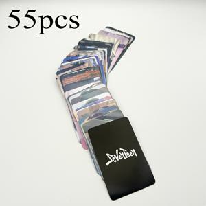 TEMU 55pcs 세븐틴 로노 카드 세트, 양면 레이저 카드, 필수 사진 포스트카드, SVT 팬을 위한 선물, Kpop 팬 선물