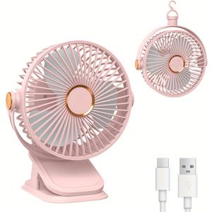 TEMU 새로운 USB 클립 팬, 긴 배터리 수명, 충전식 및 휴대용, 학생 기숙사 테이블 램프용 ABS 소형 팬, 3단계 조절 가능, 책상이나 선반에 걸 수 있음, 야간등 포함, 후크 기능, 탈착 가능한 얼굴 마스크, 회전 다각도 공기 공급, 오래 지속되는 배터리 수명, 타입-C 충전 포트, 고음질의 조용한 냉각 외관, 비용 효율적이며 좋은 선물