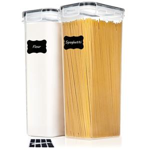 TEMU 4/8pcs 파스타 보관용기, (2/4 병 + 2/4 뚜껑) 공기 통과한 주방용 파스타 용기 보관 - 파스타 및 면류를 위한 훌륭한 주방 식품 보관 및 보관