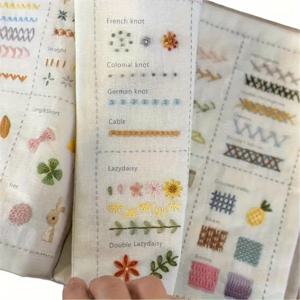 TEMU 1pc 초보자 자수 프랑스 자수 책 - 50+ 스티치 패턴, 컬러풀한 스레드 샘플, 초보자 및 숙련된 공예가에게 견고한 직물, 이상적인 어머니의 날 선물 (침과 스레드 포함되지 않음), 자수 키트, 공예 책, 장식 책, 품질 있는 공예