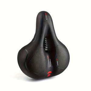 TEMU 1pc 자전거 시트 쿠션 - 미드 센츨리 하이로우 디자인, 편안하고 통기성이 좋은 스폰지, 저녁 시간에 부드러운 라이딩을 위한 충격 흡수, 야외 사이클링 및 통근에 이상적, 자전거 앉는 패드|슬릭 자전거 디자인|통기성 쿠션